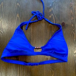 Blue AE Swim top with beads
